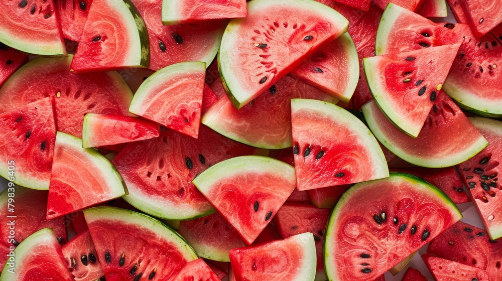 Abundance of Juicy Watermelon Slices with Seeds Abundance of Juicy Watermelon Slices with Seeds