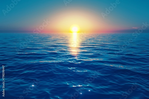 Golden Hour Sunrise: Ocean Blue Velvet Sunrise Noise