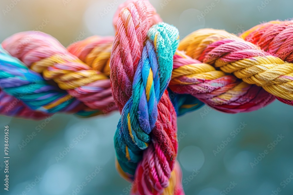 Colorful Cooperation: A Braided Rope Teamwork Concept
