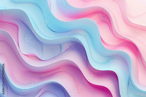 Pastel Gradient Delight: Pink and Blue Abstract Decorative Color Degradation Poster Design