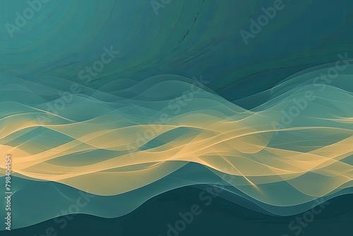 Regal Gold to Ocean Blue Gradient: Luxurious Velvet Noise Abstract