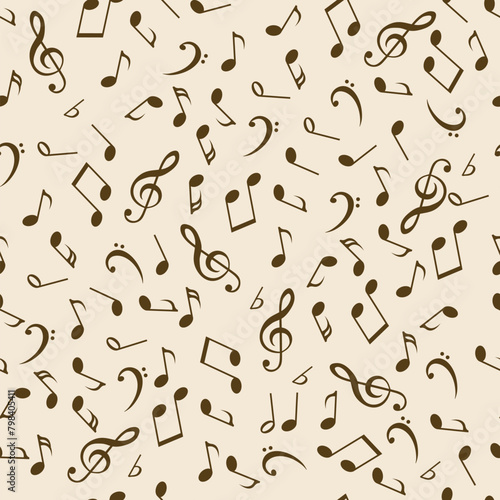 melody, note. pattern of music notes.Music notes and clefs seamless pattern. vector musical texture. Eps 10