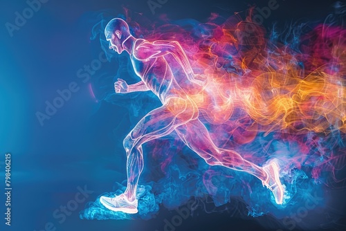 Dynamic Runner with Energetic Aura.