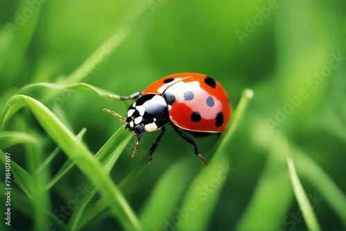 'grass ladybird coccinellidae green toddler white background spring summer sun lea red garden nature'