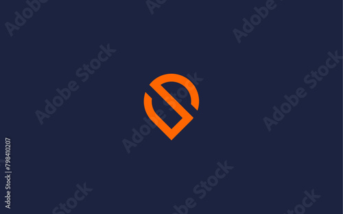 letter s with location logo icon design vector design template inspiration