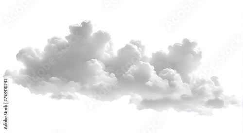  Cutout clean white cloud transparent backgrounds special effect 3d illustration 