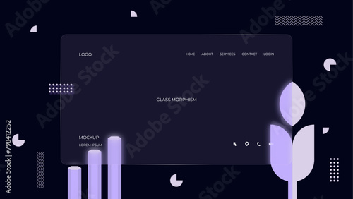 BACKGROUND 76  VECTOR ILLUSTRATION GLASSY BACKGROUND MODERN GLASS MORPHISM STYLE 