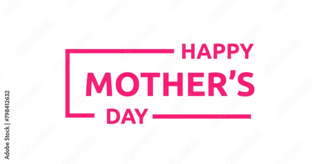 Happy Mother's Day text animation in pink color with alpha channel. Good for celebration and appreciation for mothers who have given birth to all of us through text animation in greeting videos. Happy Mother's Day text animation in pink color with alpha channel. Good for celebration and appreciation for mothers who have given birth to all of us through text animation in greeting videos.