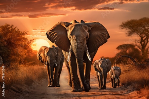 background elephant, Asia Elephant in Thailand, Asia Elephants . Elephant Nature Park, Thailand, Herd of Elephants in Africa walking through the grass in National Park, Tanzania,Thailand, © Sittipol 