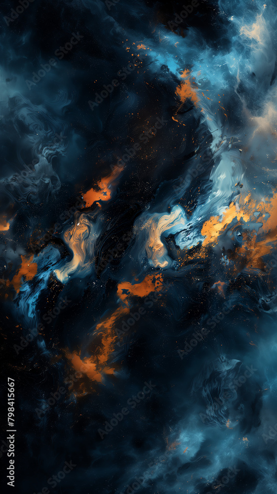 Cosmic Blaze Abstract Artwork [9:16]