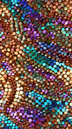 Checkered dot pattern bead glitter jewelry.