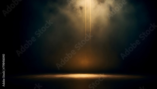 Mysterious Black Gold Digital Painting Abstract Dark Illustration Soft Background Design photo