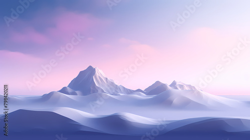 Minimalist abstract mountain illustration