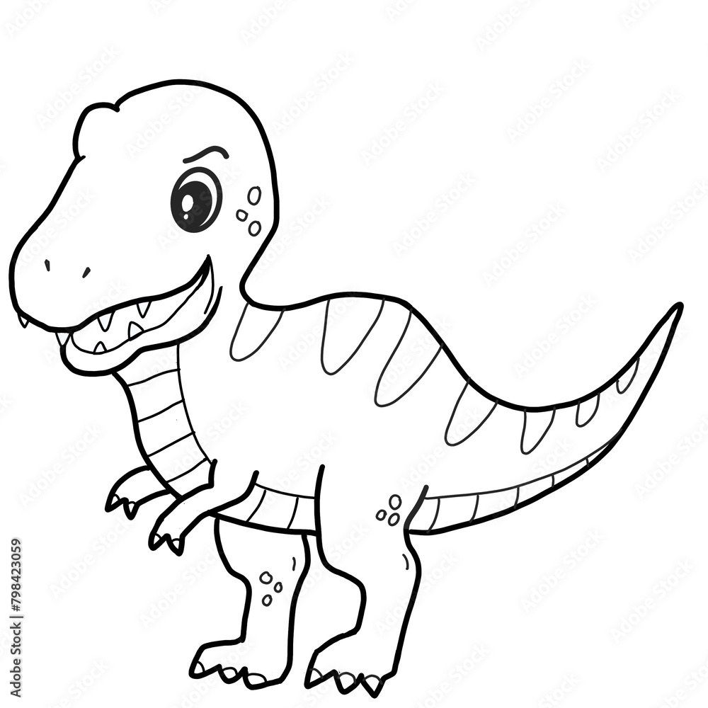 Obraz premium Dinosaur White