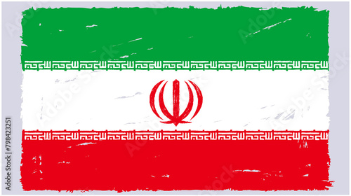 Iran flag in sketch style