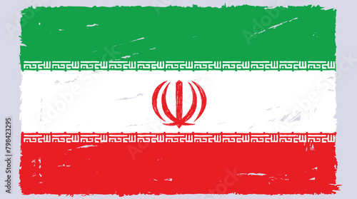 Iran flag in sketch style photo