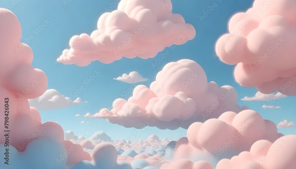 Pastel Cloudscape Digital Painting Sky Illustration Heaven Background Graphic Nature Design
