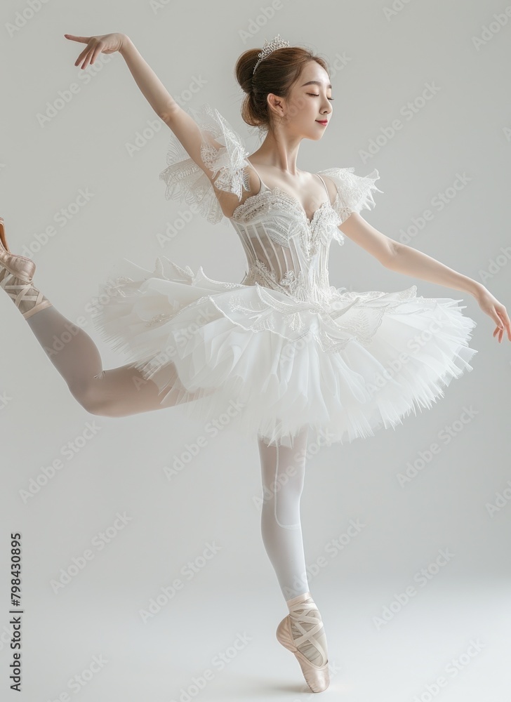 Naklejka premium Young ballet dancers practicing