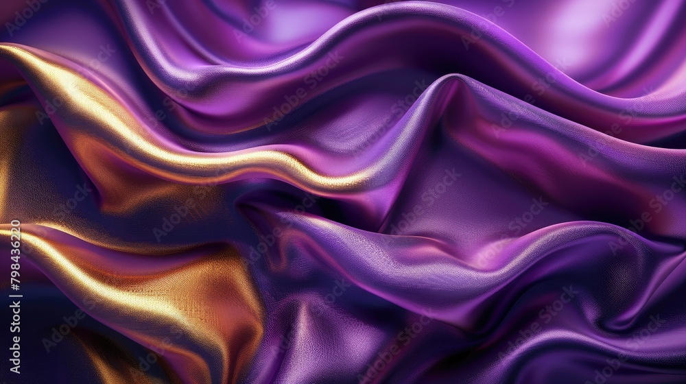 A purple and gold fabric with a shiny texture A purple and gold fabric with a shiny texture
