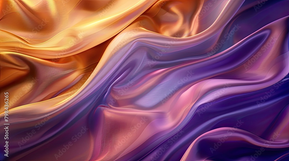 A purple and orange fabric with a wave pattern A purple and orange fabric with a wave pattern