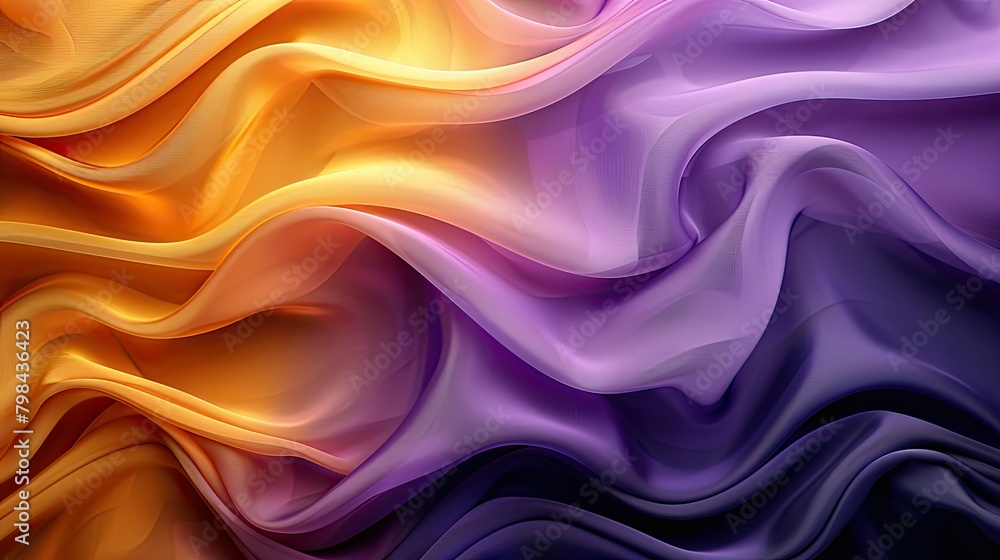 A colorful piece of fabric with a purple and orange stripe A colorful piece of fabric with a purple and orange stripe