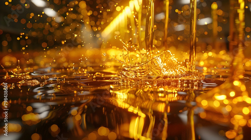 Luxurious Liquid Gold:A Cinematic of Premium Oil Reserves in Hyper-Detailed Perfection © lertsakwiman