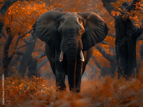 Graceful Elephant in a Tranquil Forest