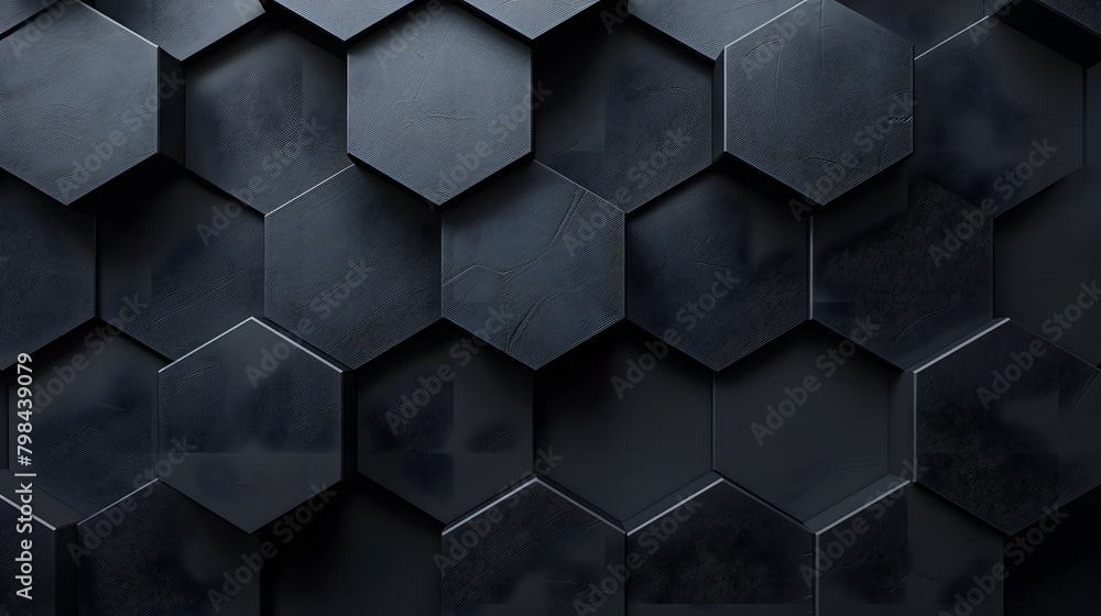 3d render, abstract black background with hexagon pattern in the form of dark grey shapes on a gray wall 3d render, abstract black background with hexagon pattern in the form of dark grey shapes on a gray wall