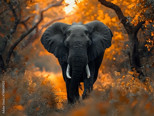 Elephant in the Majestic Wild
