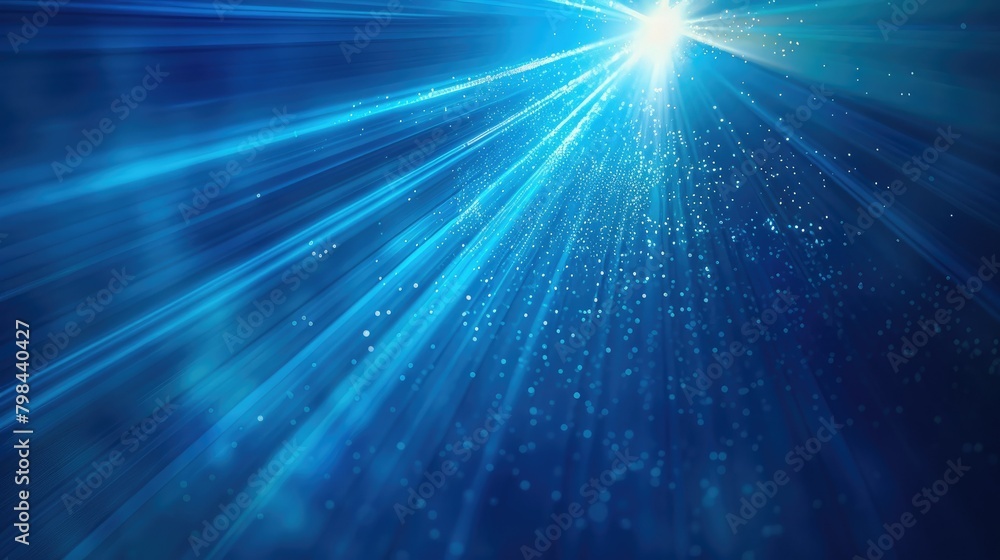 A blue sky with a bright light shining through it A blue sky with a bright light shining through it
