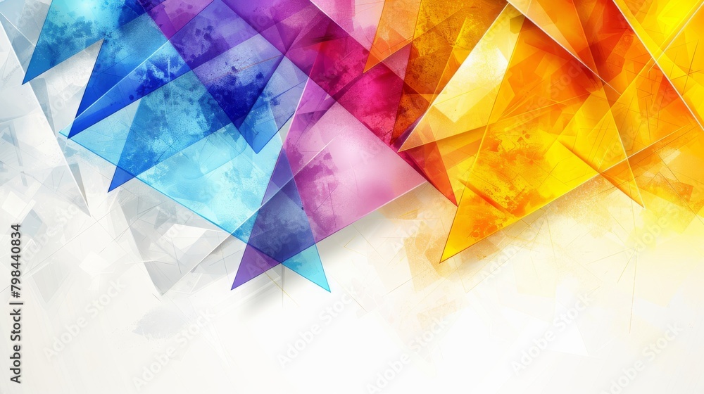 colorful abstract luxury design with geometric shapes and gradients background, overlappsing layers on grunge texture background.