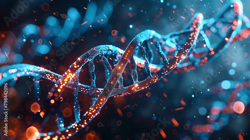 Sparkling DNA Strand Unraveling the Secrets of Biology