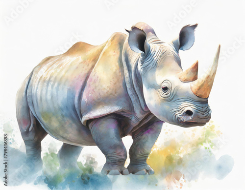 Rhinoceros illustration © 達雄 中野