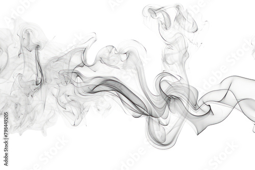 A single letter sculpted from white smoke, conveying a message of mystery and intrigue, Isolated on white background