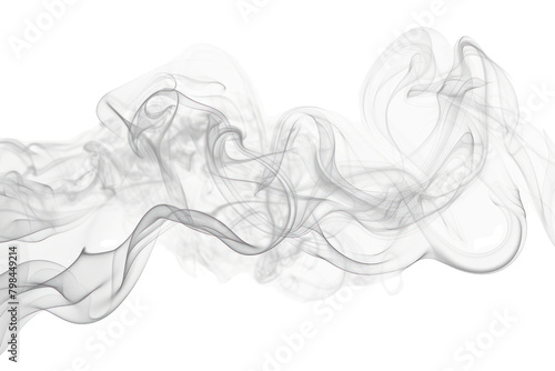 A single letter sculpted from white smoke  conveying a message of mystery and intrigue  Isolated on white background