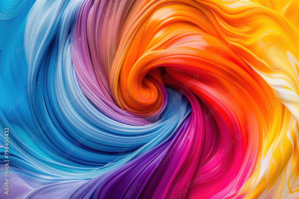 A swirl of vibrant pigments blending together, forming a mesmerizing vortex of color that draws the viewer in. ,Isolated on white background A swirl of vibrant pigments blending together, forming a mesmerizing vortex of color that draws the viewer in. ,Isolated on white background