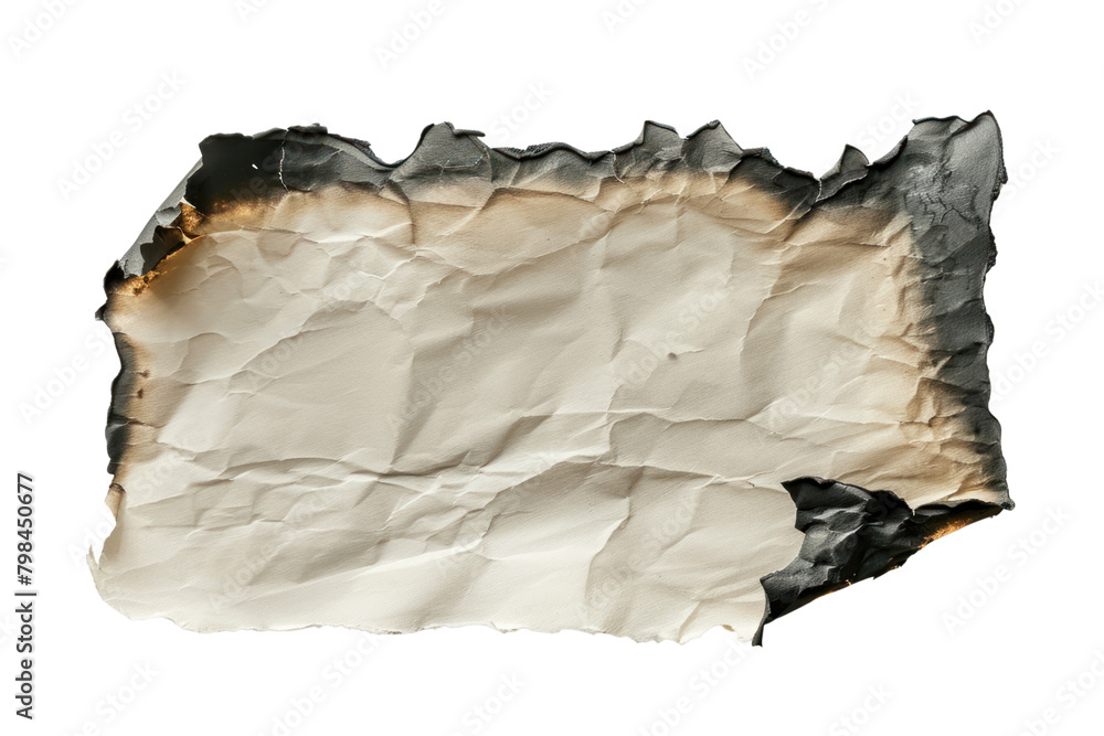 A torn piece of paper fluttering in the wind, isolated on white background A torn piece of paper fluttering in the wind, isolated on white background