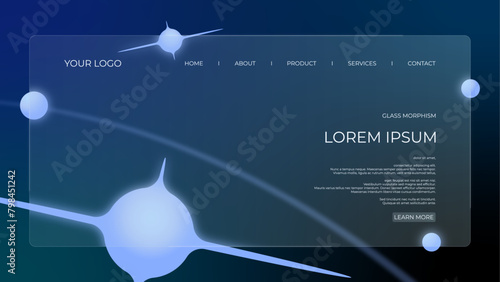 BACKGROUND 78 LANDING PAGE DESIGN WITH GLASSY BACKGROUND MODERN GLASS MORPHISM STYLE 