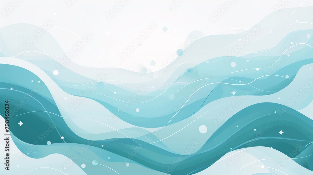 The image is showing abstract blue waves with white dots on a white background. It looks clean and elegant. The image is showing abstract blue waves with white dots on a white background. It looks clean and elegant.