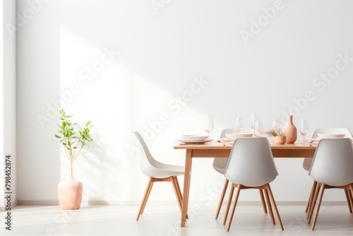 Scandinavian Interior Design Style a dinning architecture furniture chair. photo