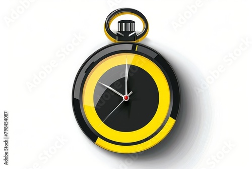 sleek black and yellow stopwatch sports timing equipment isolated on white vector illustration 18