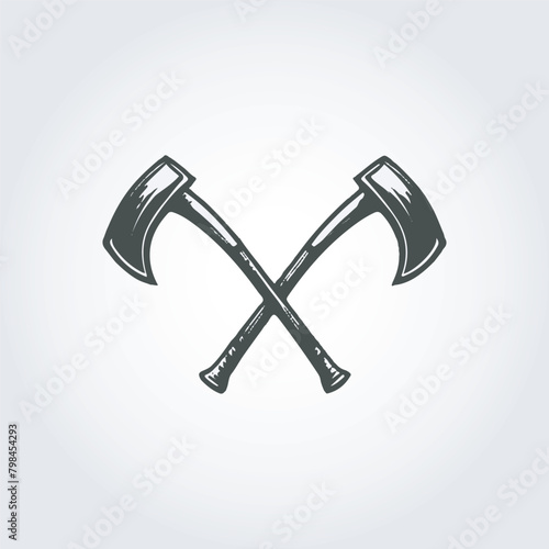 double axe logo icon