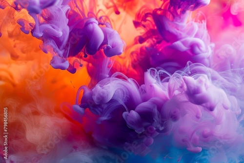 swirling paint splash in water vibrant ink cloud abstract fluid art photography 8