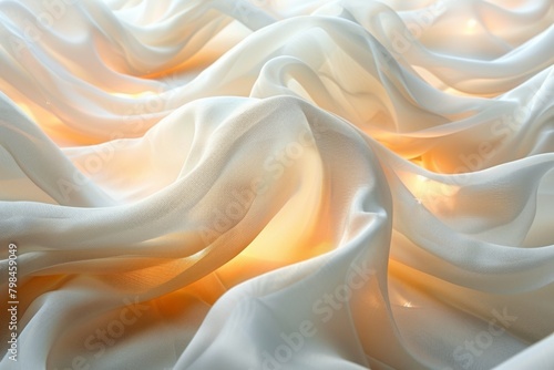 Abstract background of wavy fabric. 3d rendering, 3d illustration.