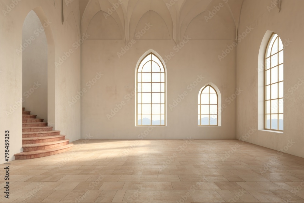 Inside castle empty architecture building flooring