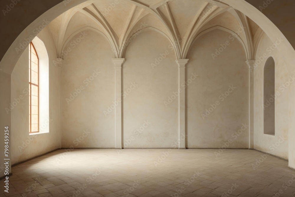 Obraz premium Inside castle empty architecture floor old