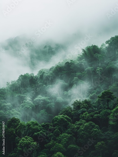 The Amazon Rainforest, focusing on its vastness and natural beauty.