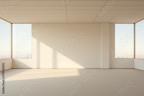 Interior office empty flooring architecture daylighting photo