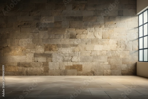Minimal homy stylish gray stone wall architecture building flooring photo