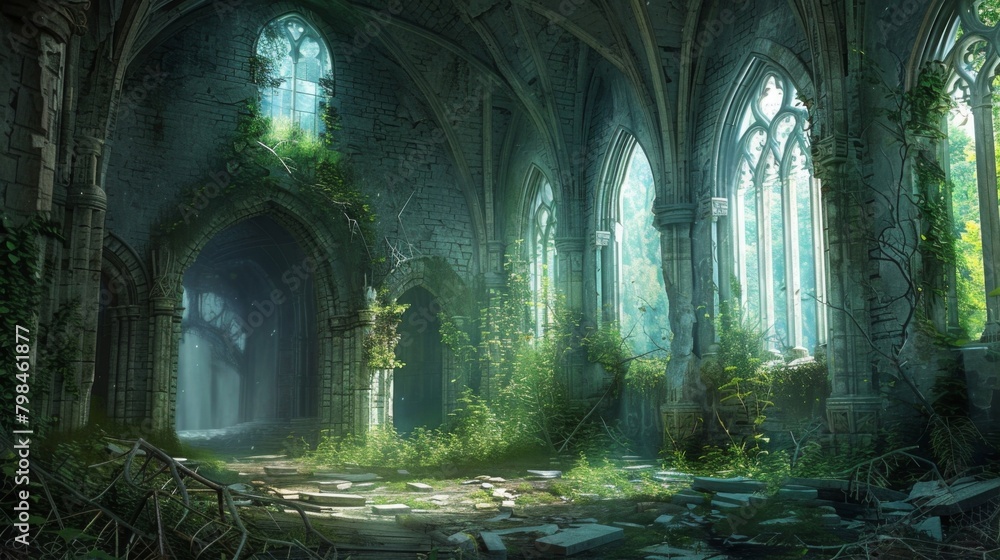An abandoned castle once home to a powerful alchemist now stands in ruins as its secrets lay concealed within its crumbling walls. . .